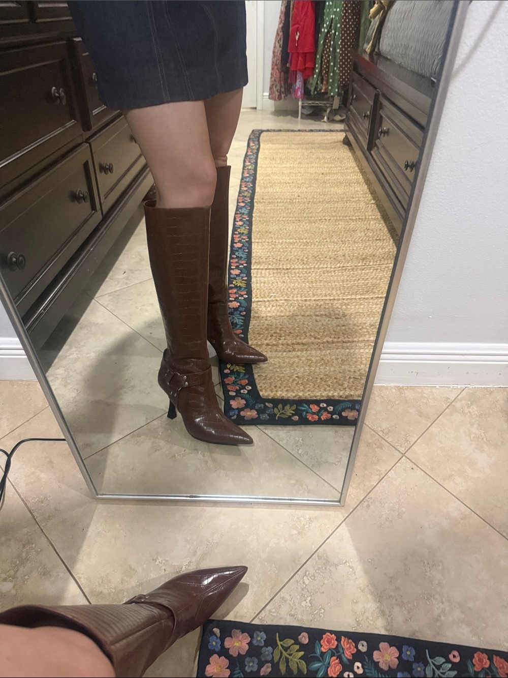 Forever 21 Brown Pointed Toe Over-The-Knee Boots